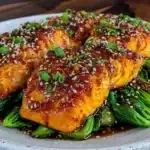 honey sriracha glazed salmon - featured image