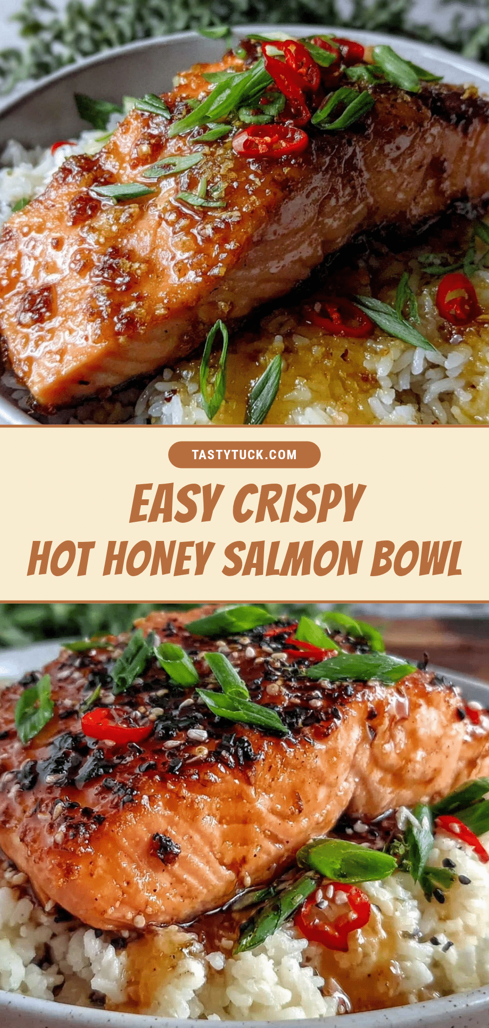 hot honey salmon rice bowl recipe