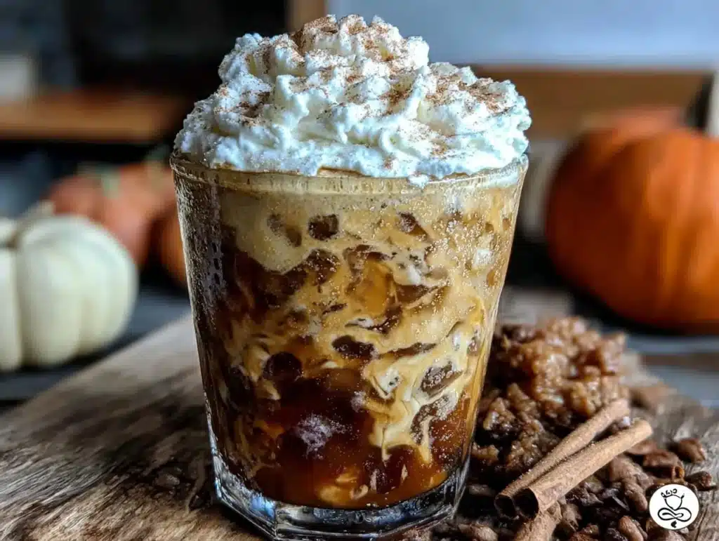 iced brown sugar pumpkin cold foam latte - featured image