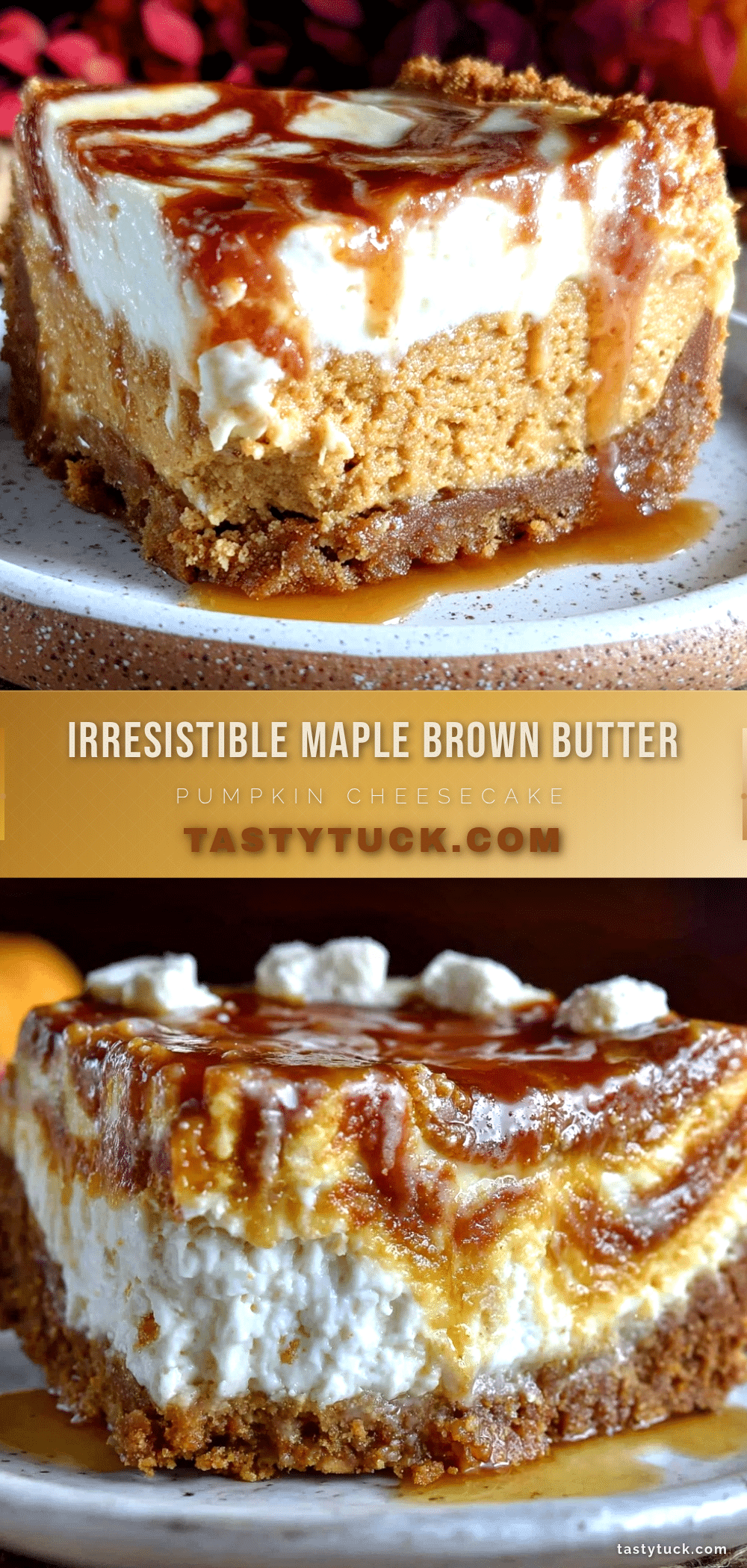 maple brown butter pumpkin pie cheesecake recipe