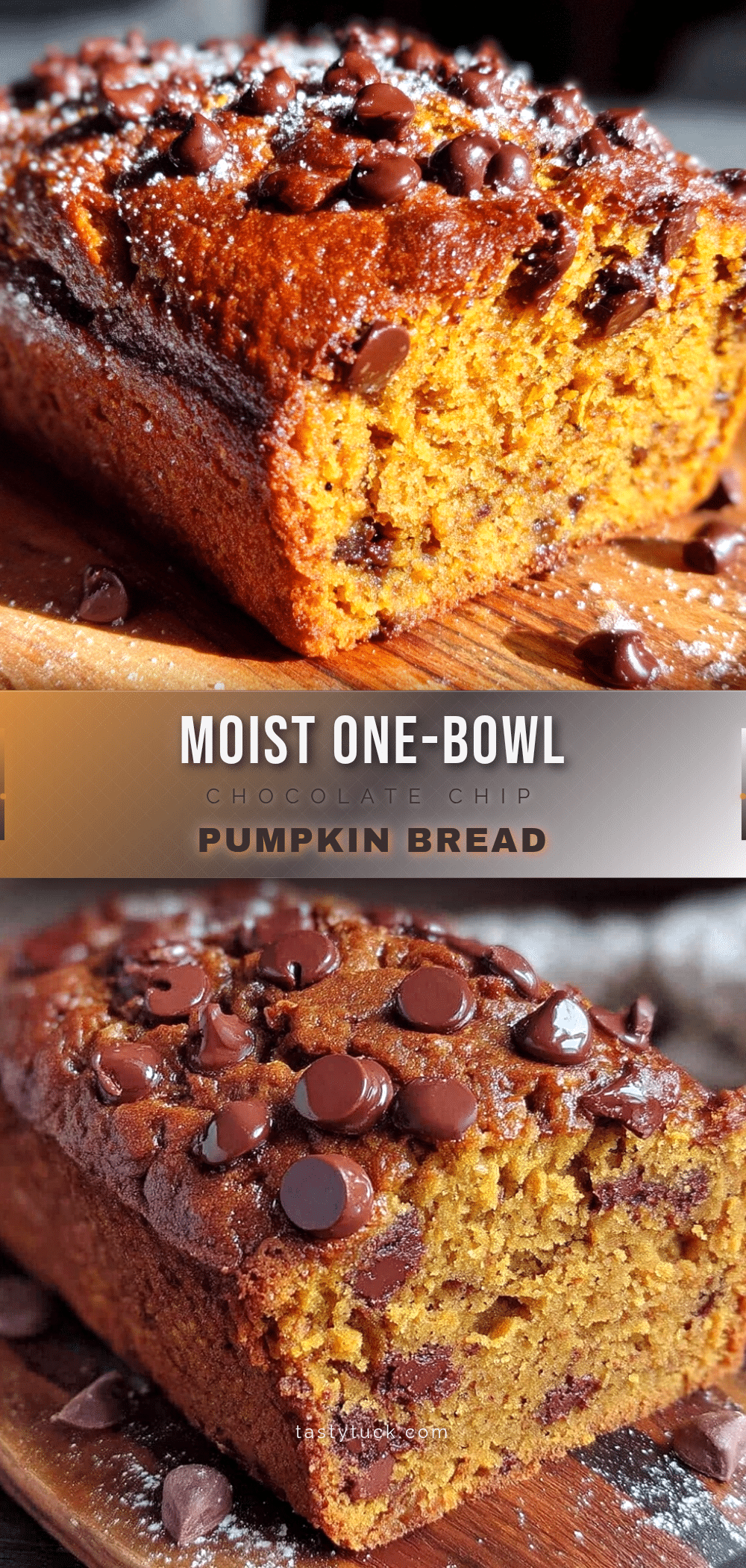 moist one-bowl chocolate chip pumpkin bread recipe