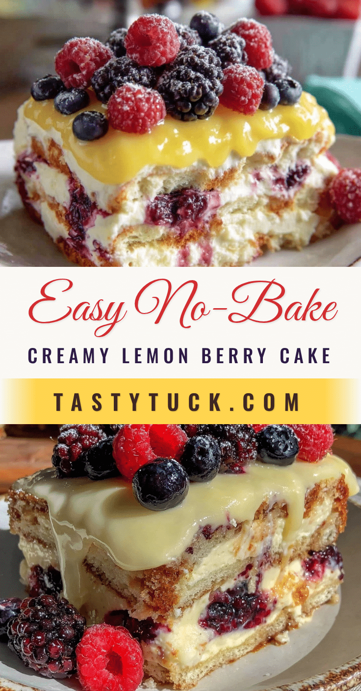 no-bake lemon berry icebox cake recipe