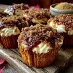 pumpkin cream cheese swirl muffins - featured image