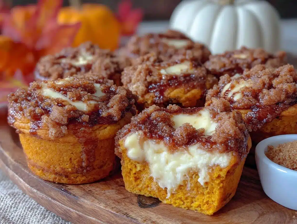 pumpkin cream cheese swirl muffins preparation steps