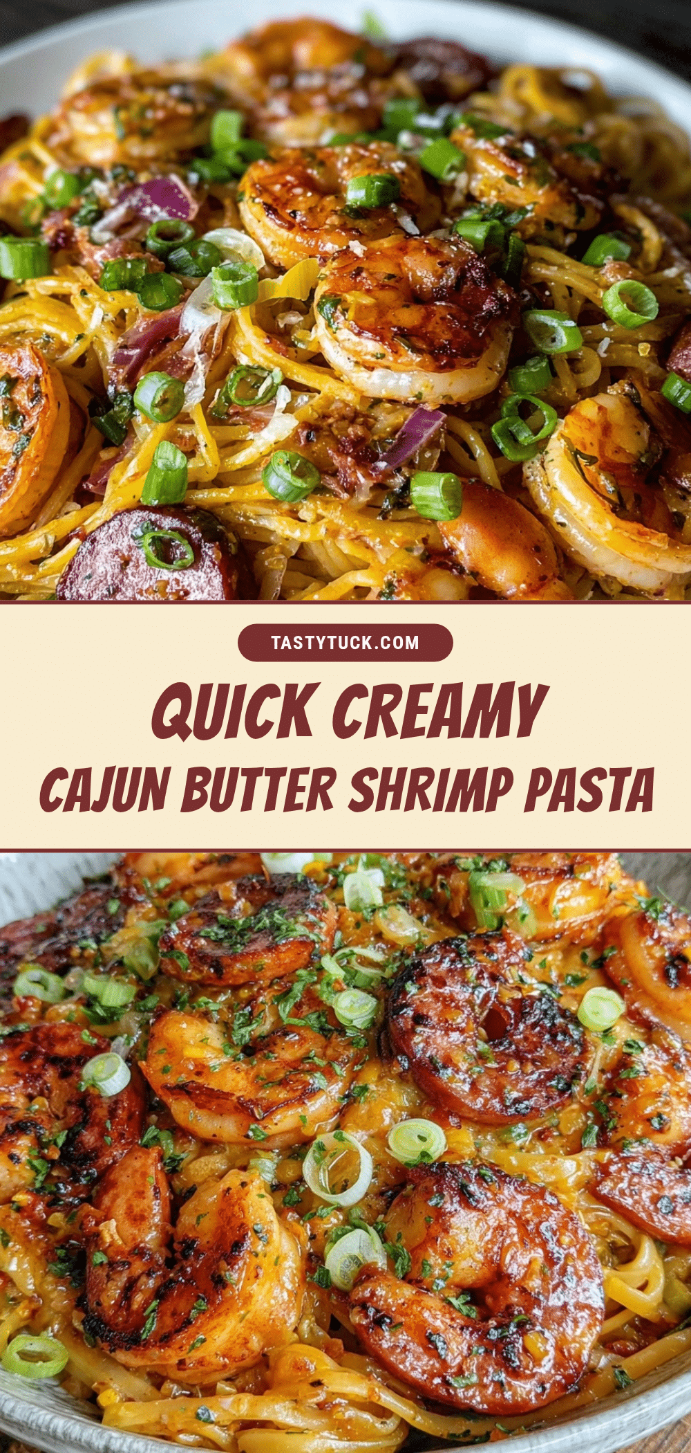 Quick Creamy Cajun Butter Shrimp Pasta recipe