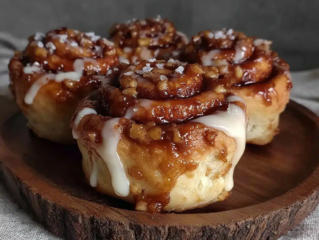 salted caramel apple cinnamon rolls preparation steps