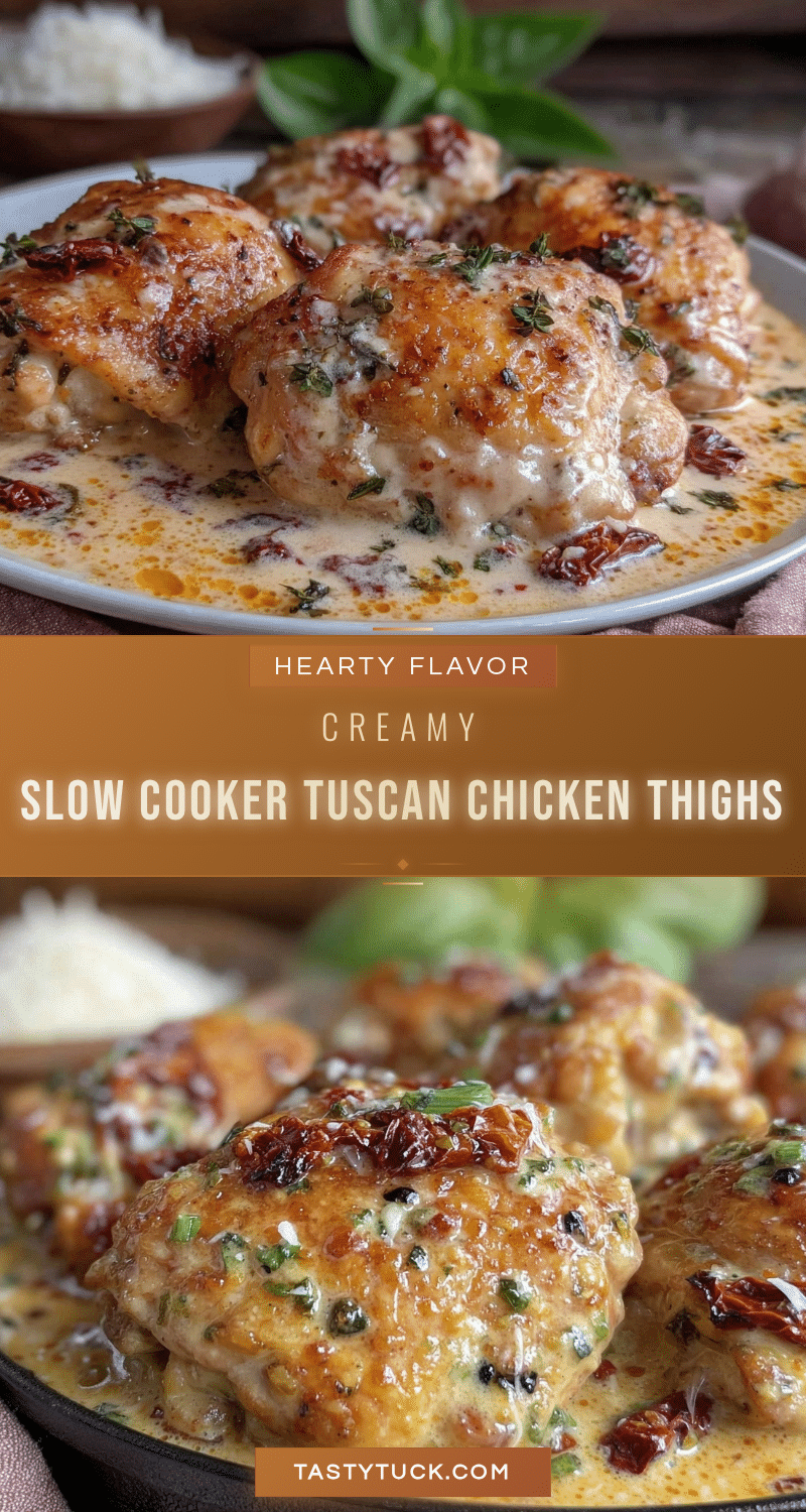 slow cooker tuscan chicken thighs recipe