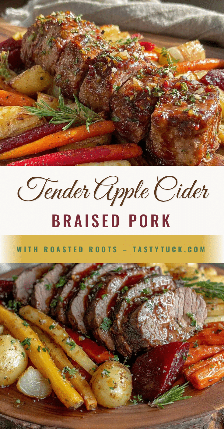 tender apple cider braised pork tenderloin recipe