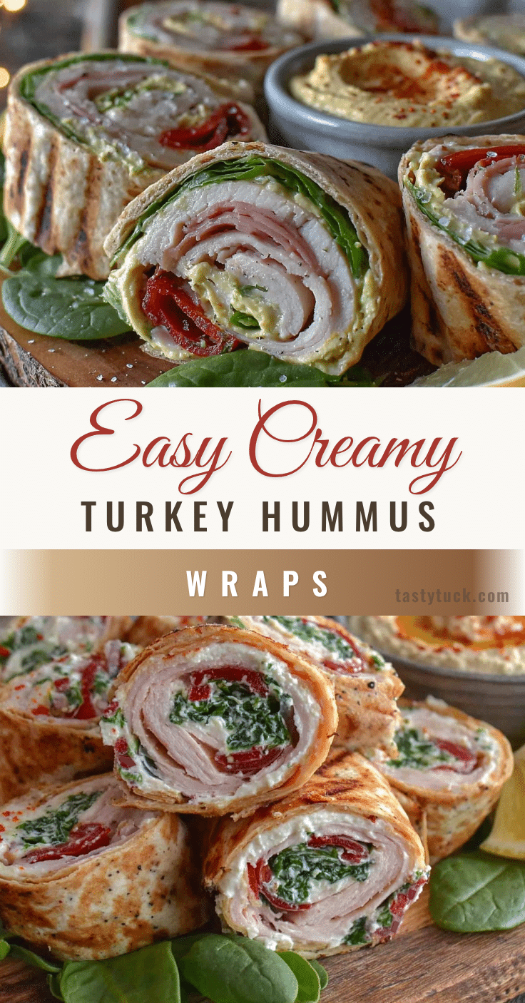turkey and hummus wrap roll-ups recipe