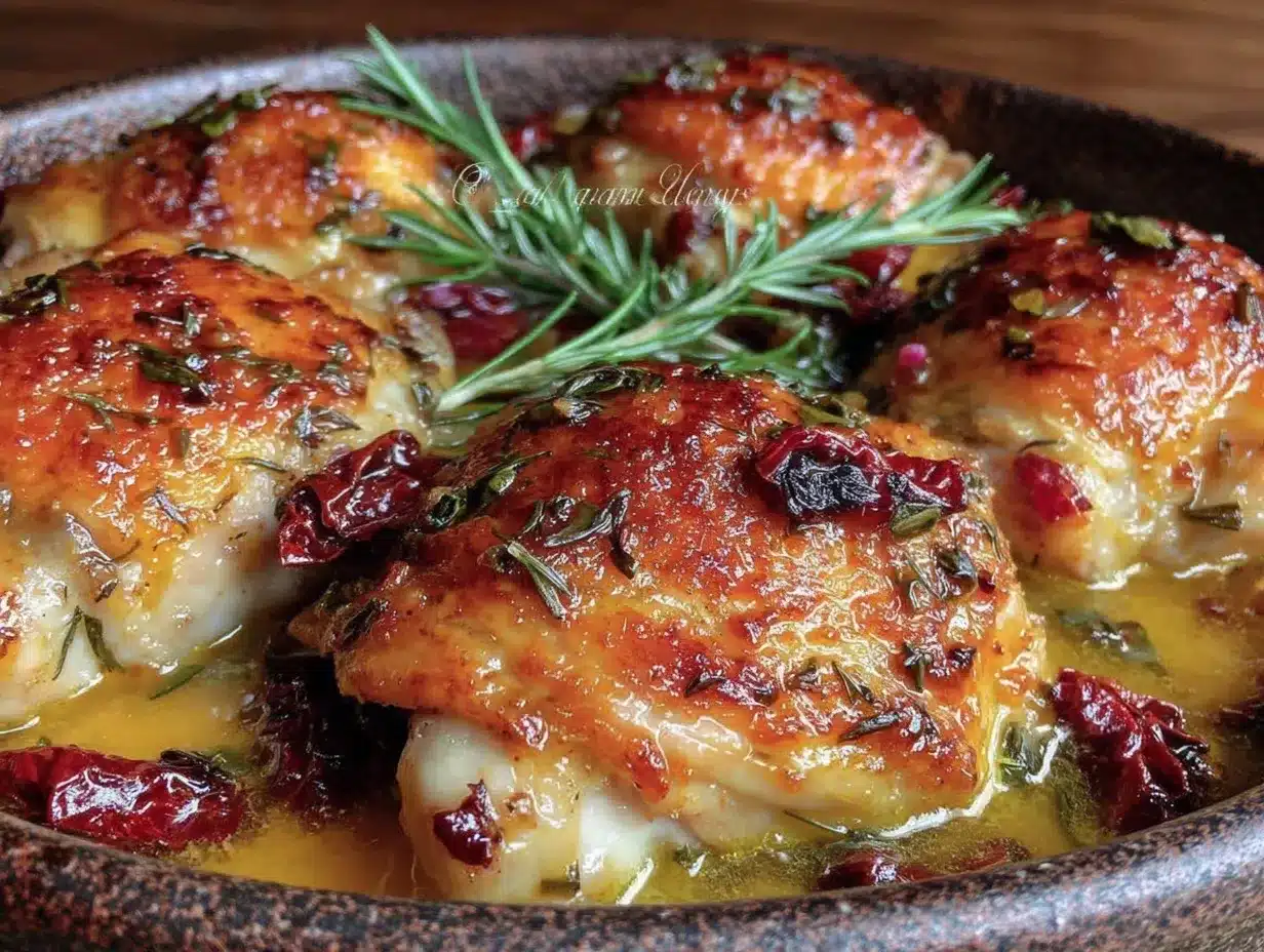 Tuscan White Wine Crockpot Chicken Thighs preparation steps