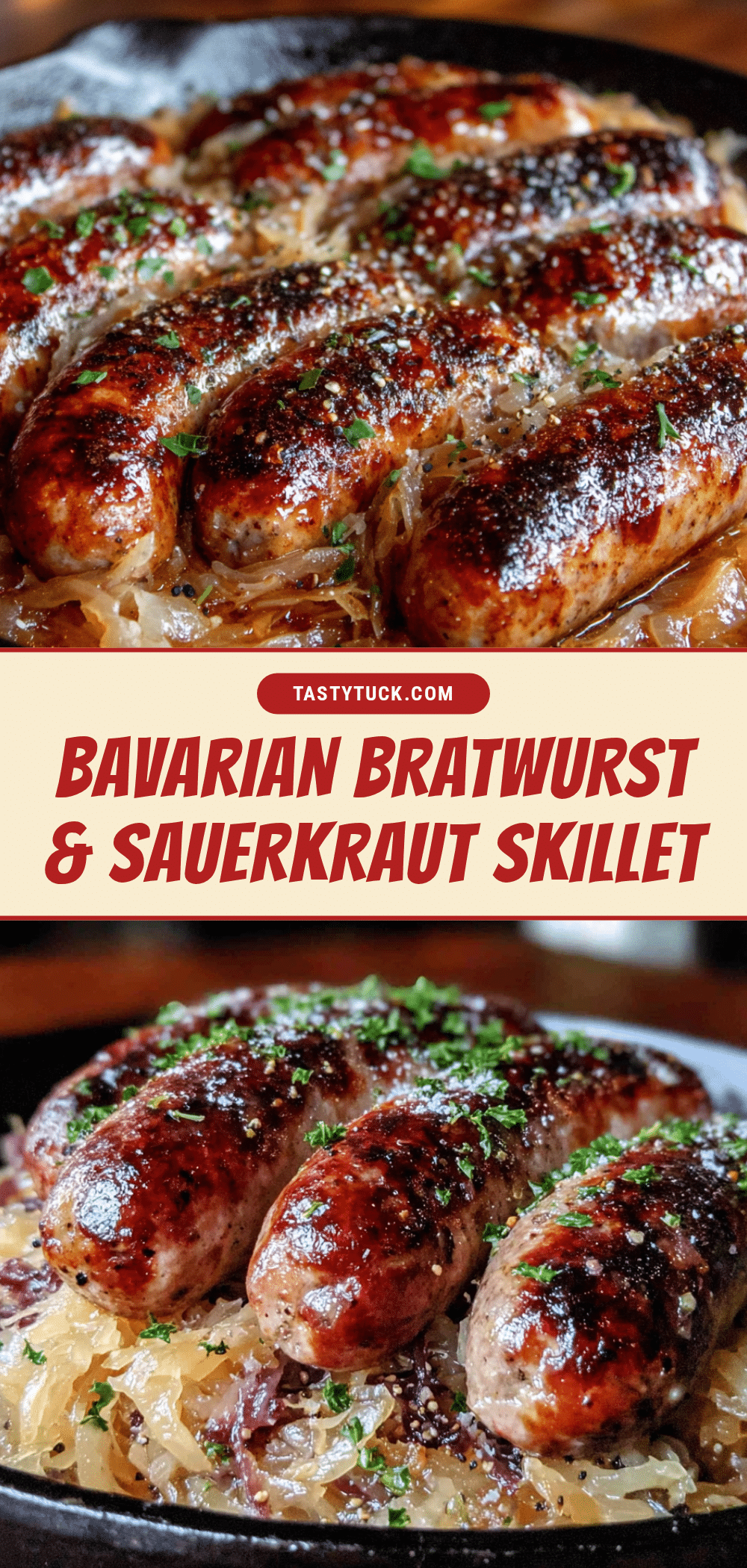 bavarian bratwurst and sauerkraut skillet recipe