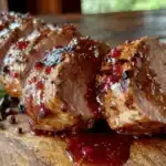 brown sugar bourbon grilled pork tenderloin - featured image