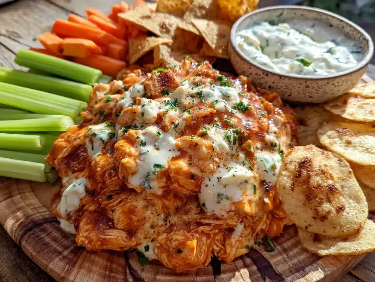 buffalo chicken charcuterie board preparation steps
