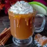 caramel apple cider cocktail - featured image