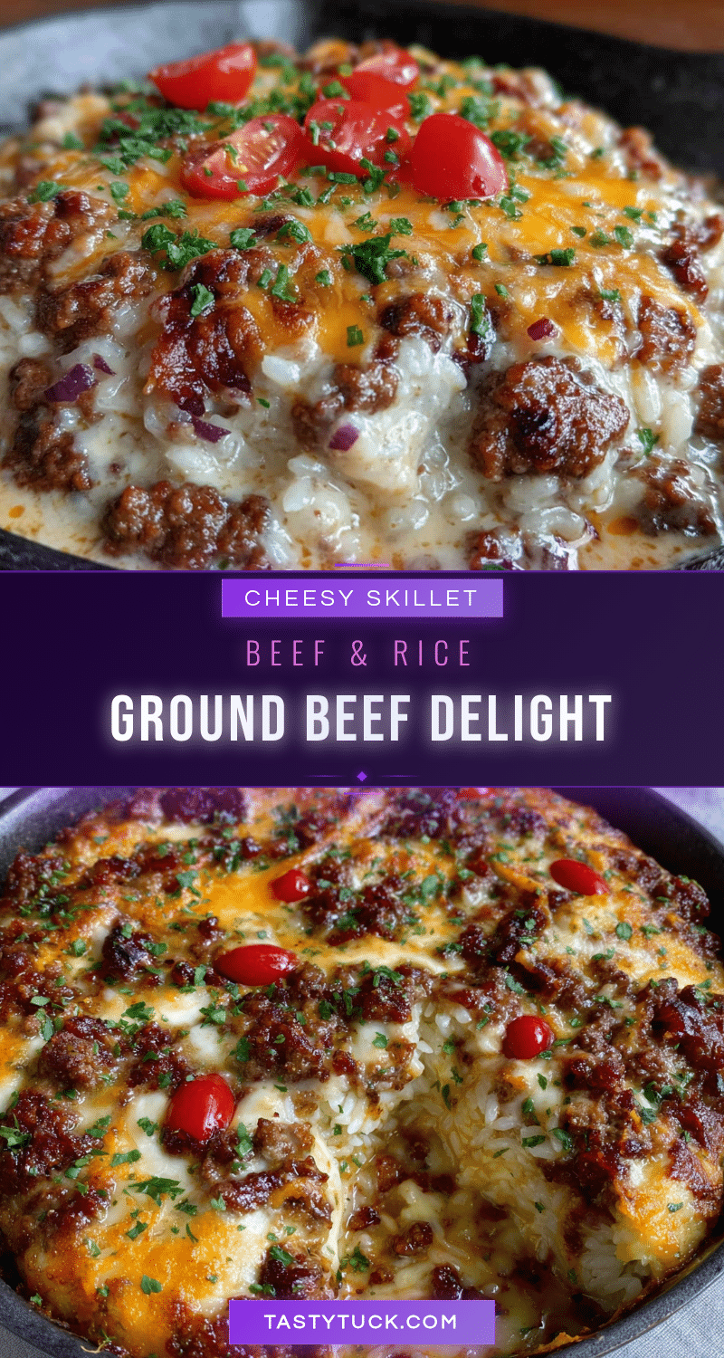 cheesy ground beef and rice skillet recipe