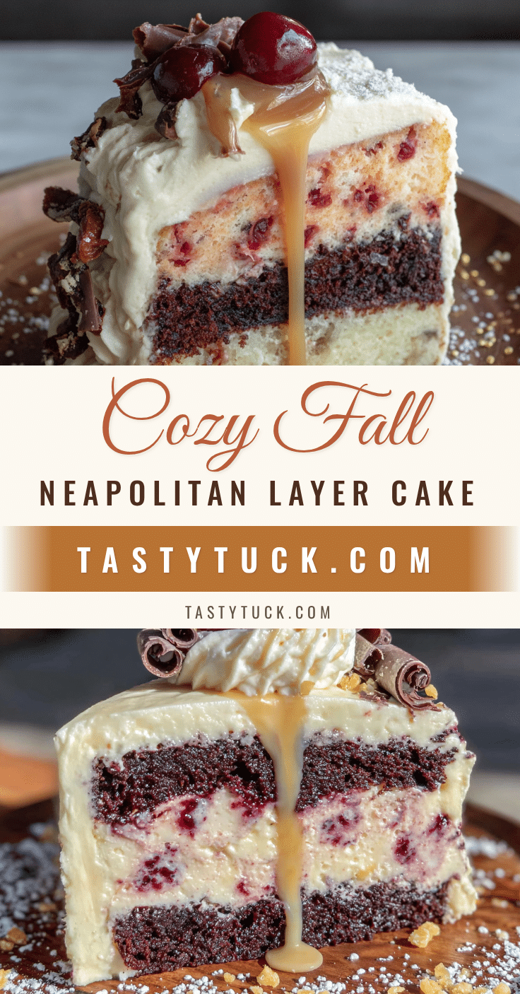 Cozy Fall Neapolitan Layer Cake recipe