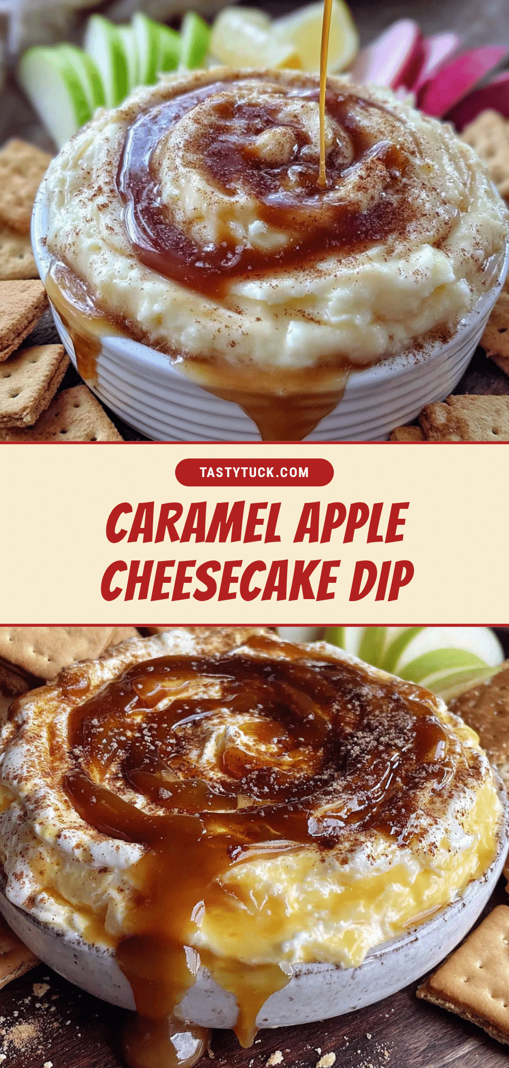 creamy caramel apple cheesecake dip recipe