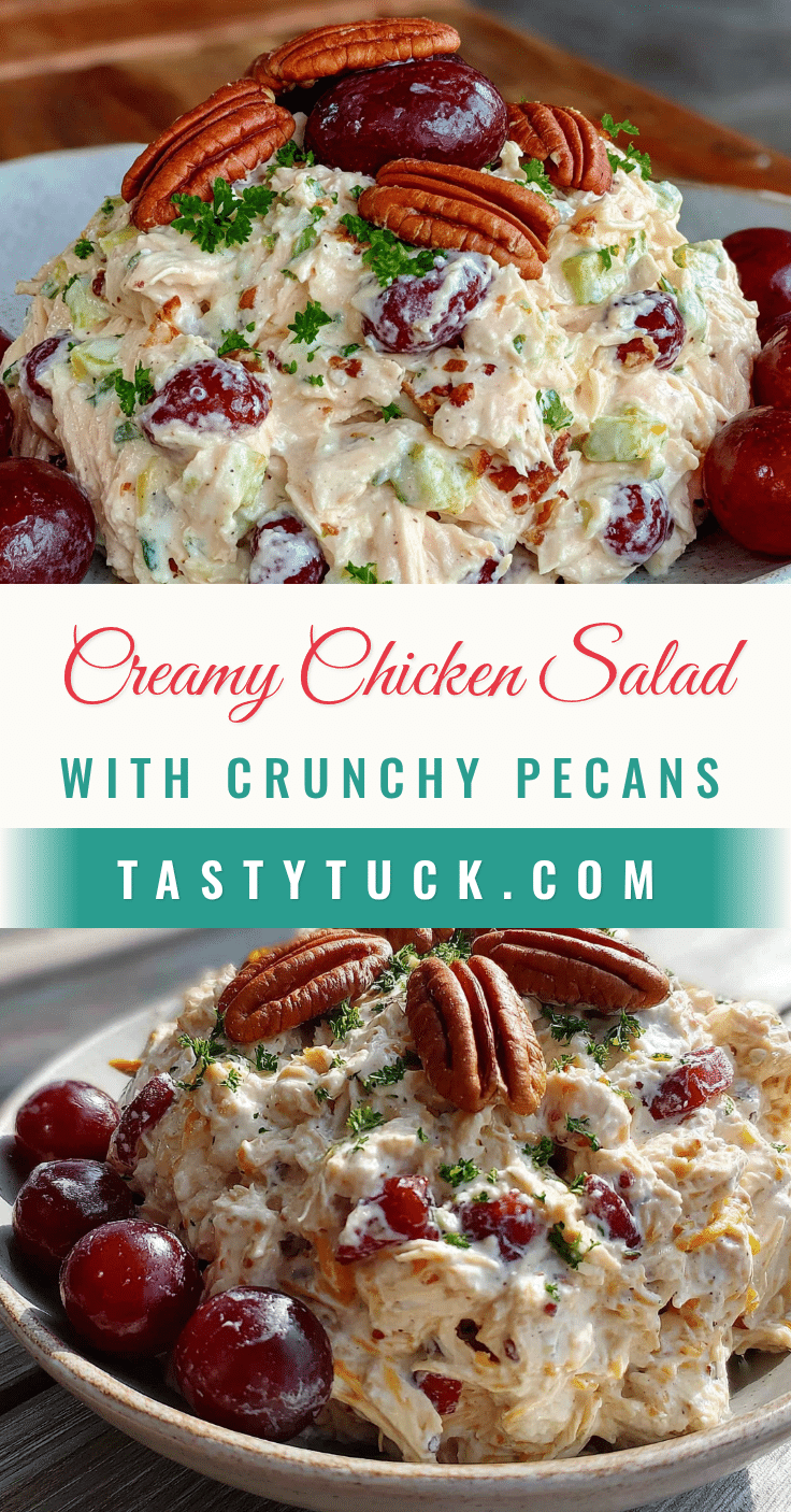 creamy chicken salad with grapes and pecans recipe