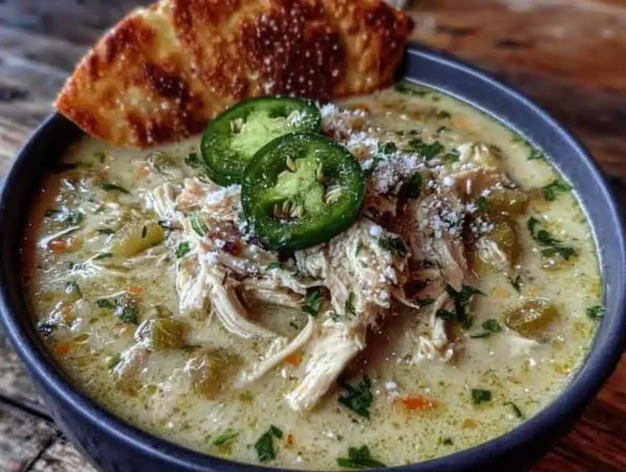 creamy crockpot white chicken chili verde preparation steps