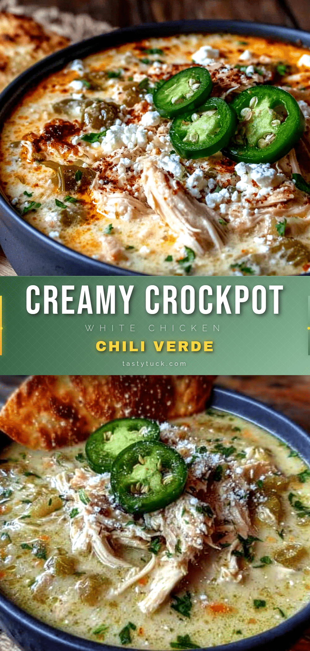 creamy crockpot white chicken chili verde recipe