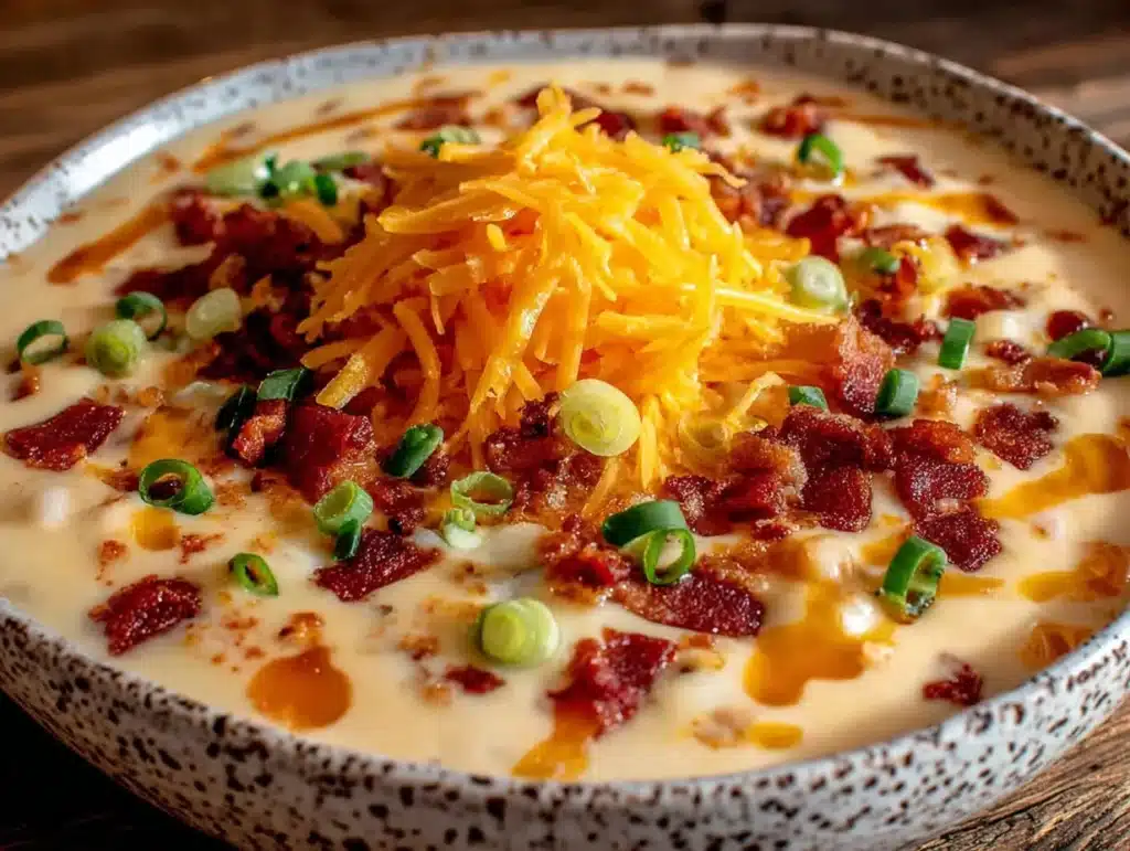 creamy loaded baked potato soup - featured image