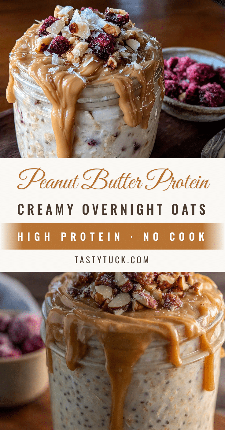 creamy overnight peanut butter protein oats recipe