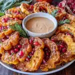 crispy maple tahini roasted delicata squash rings - featured image