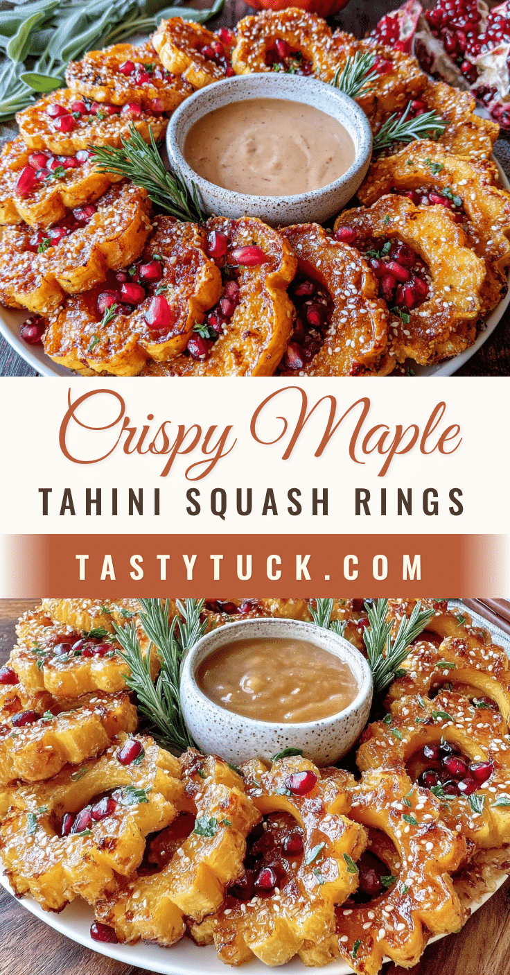 crispy maple tahini roasted delicata squash rings recipe