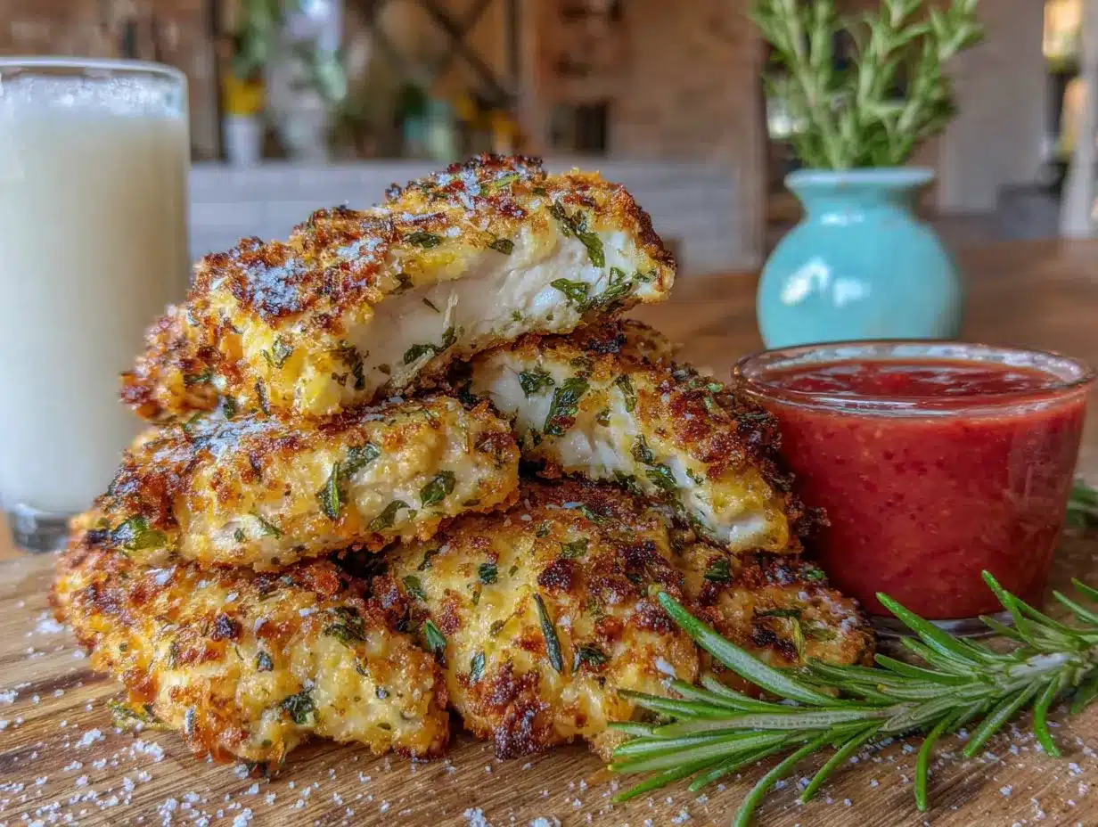 crispy parmesan baked chicken tenders preparation steps