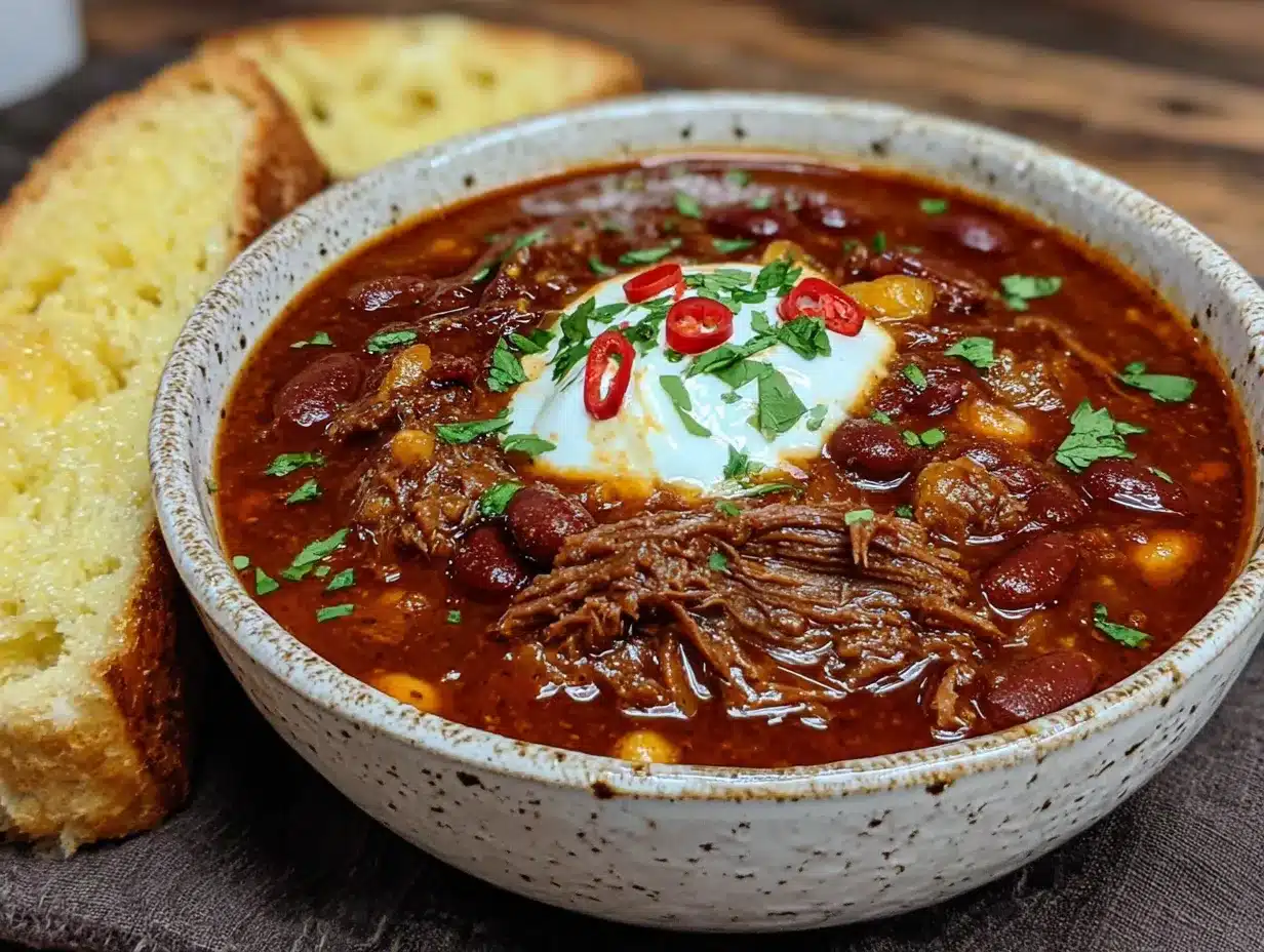 crockpot three bean chili preparation steps