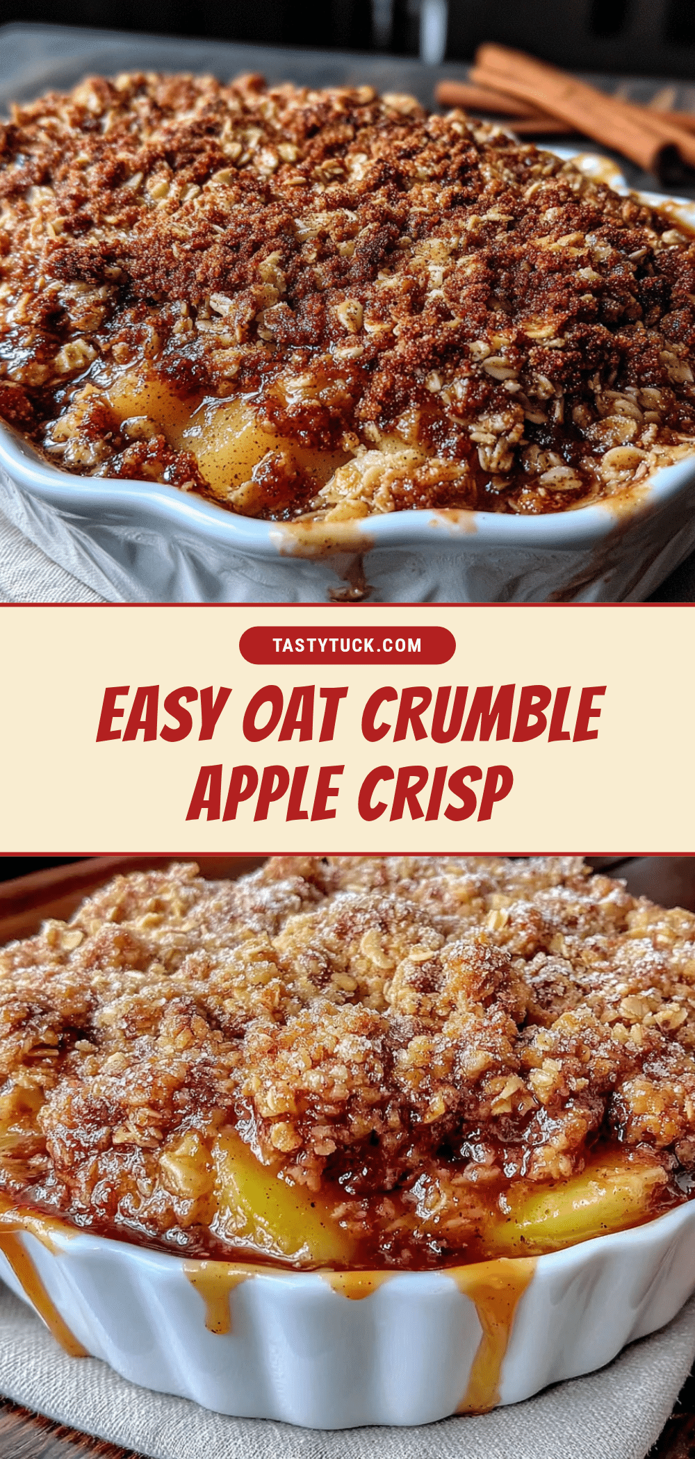 easy apple crisp with oat crumble topping recipe