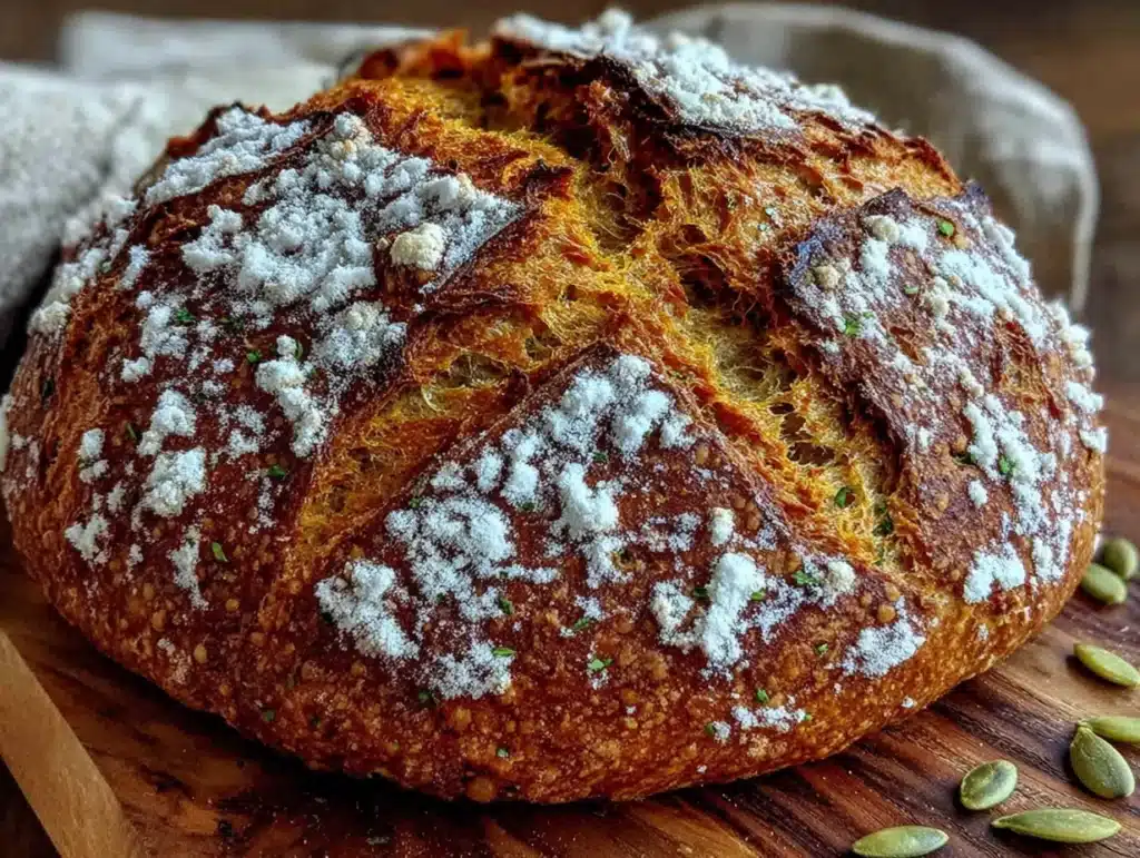 easy pumpkin sourdough discard bread - featured image