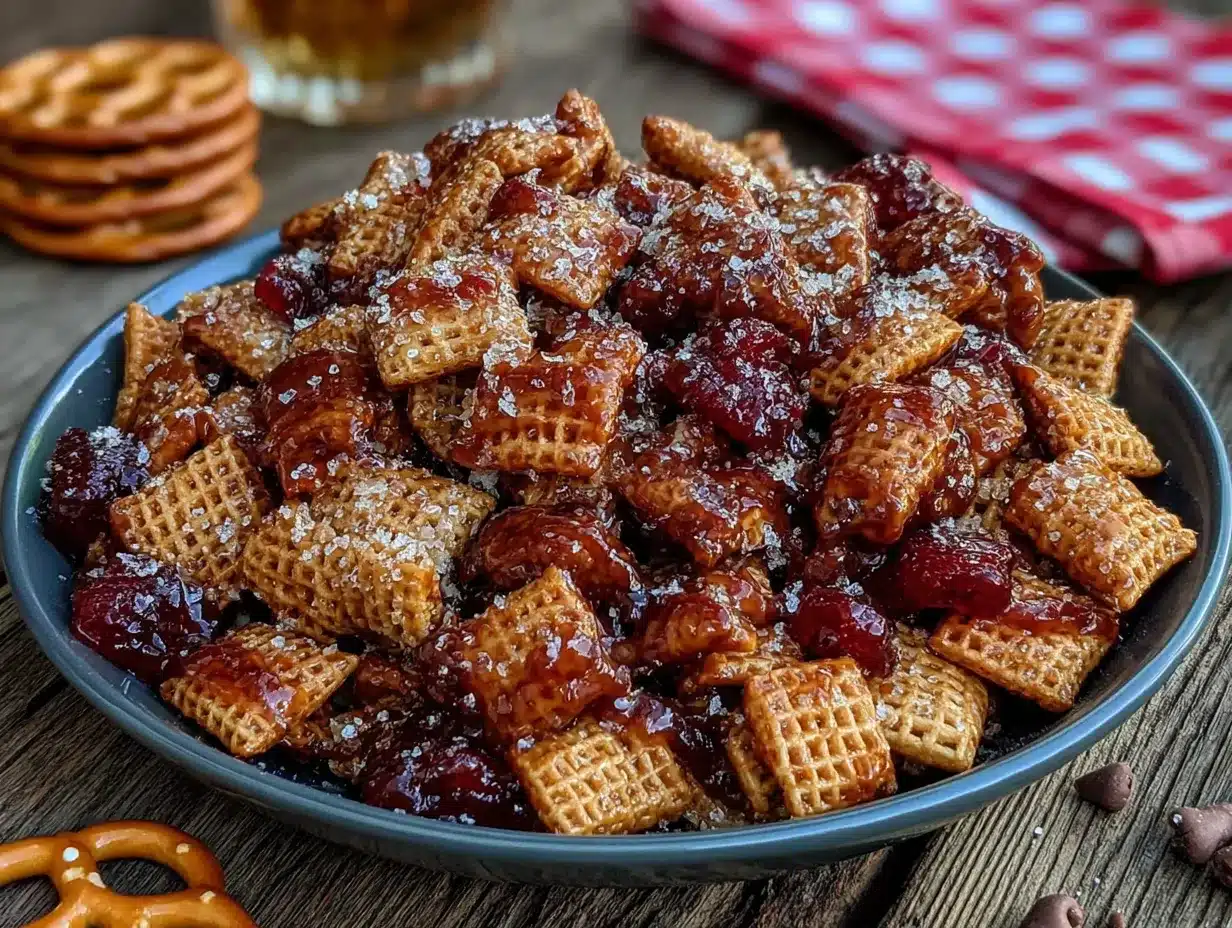 football chex mix preparation steps