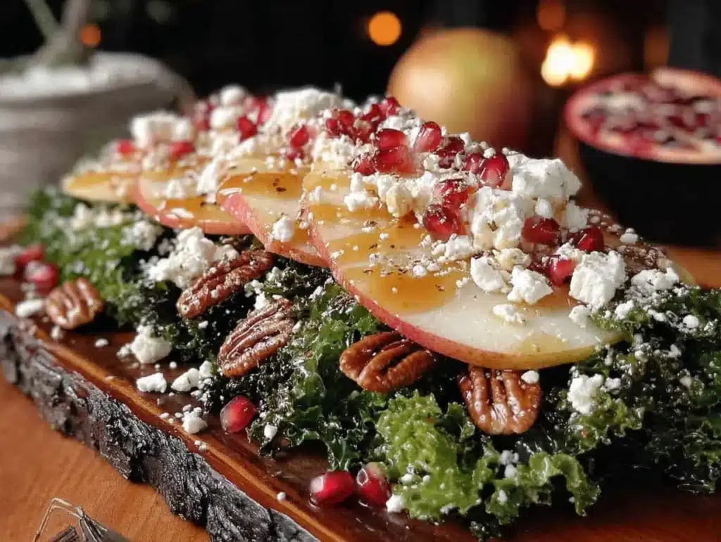 fresh fall harvest salad with maple vinaigrette - featured image