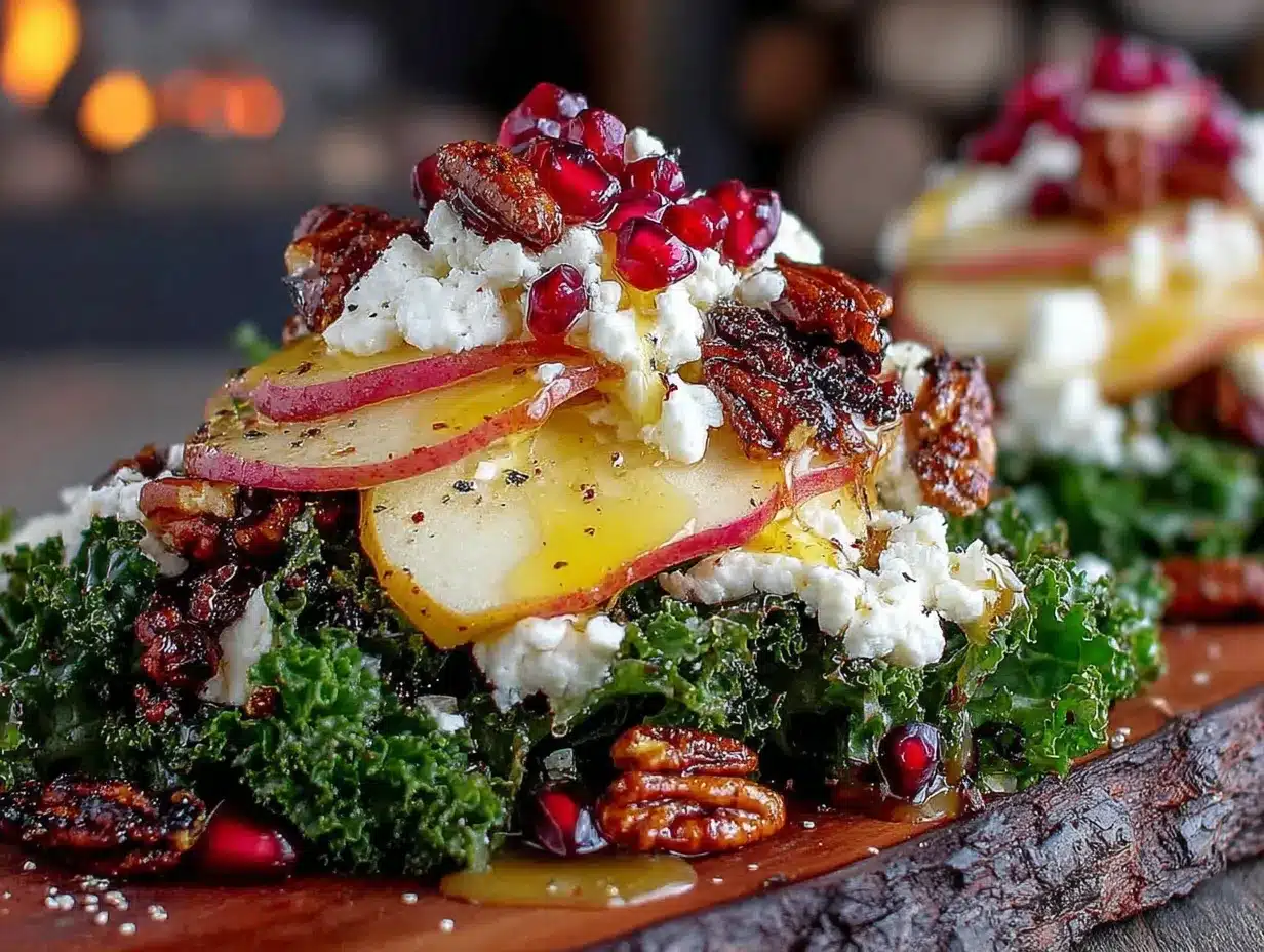 fresh fall harvest salad with maple vinaigrette preparation steps