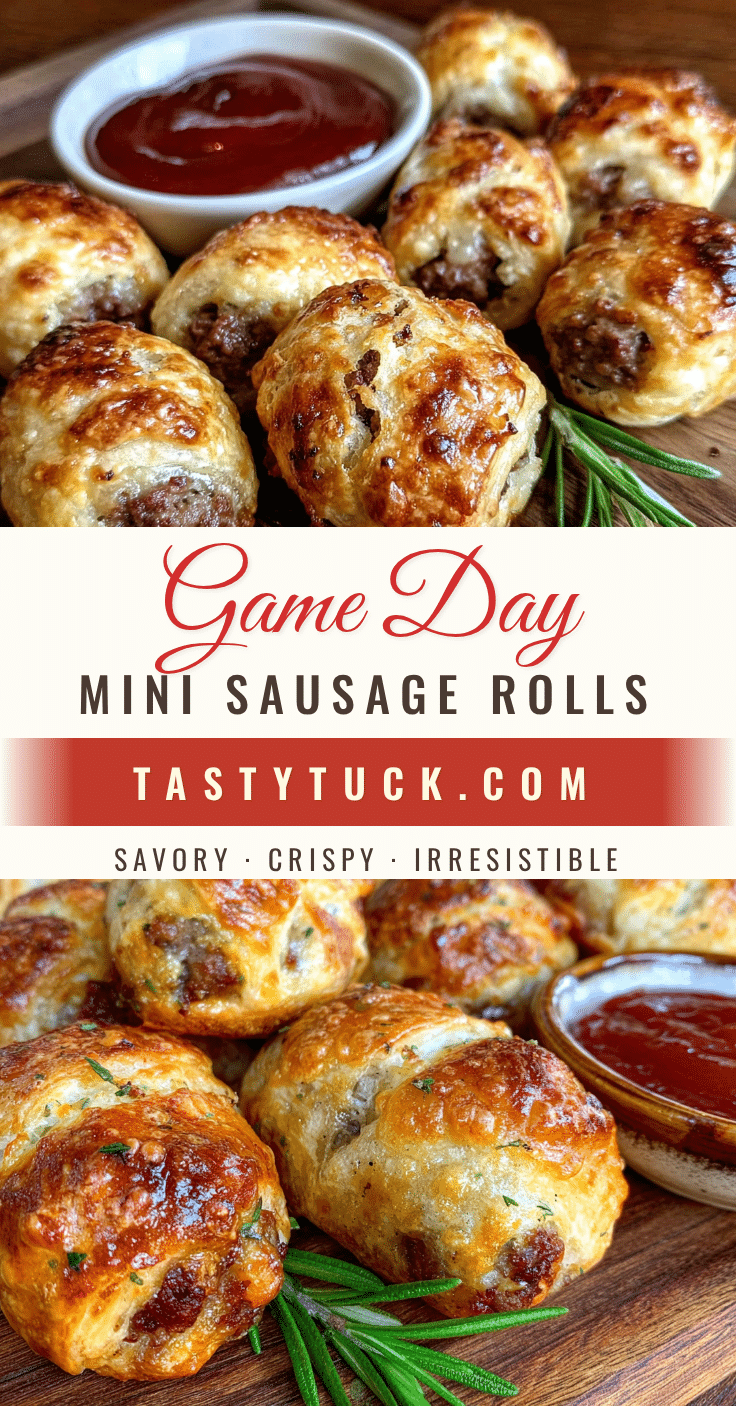 game day mini football sausage rolls recipe