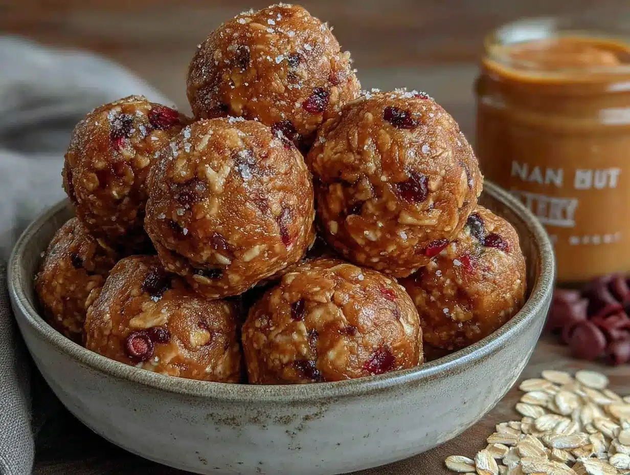High-protein peanut butter energy balls preparation steps