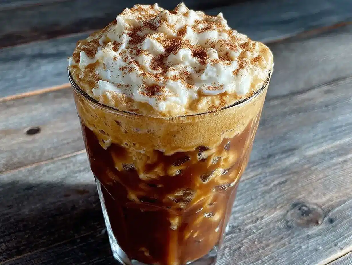 iced pumpkin cold foam coffee preparation steps