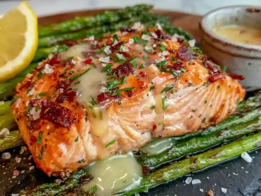 lemon garlic butter salmon - featured image