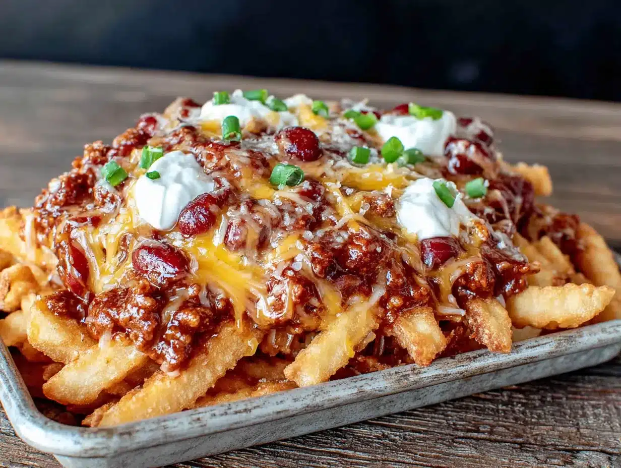 loaded chili cheese fries preparation steps