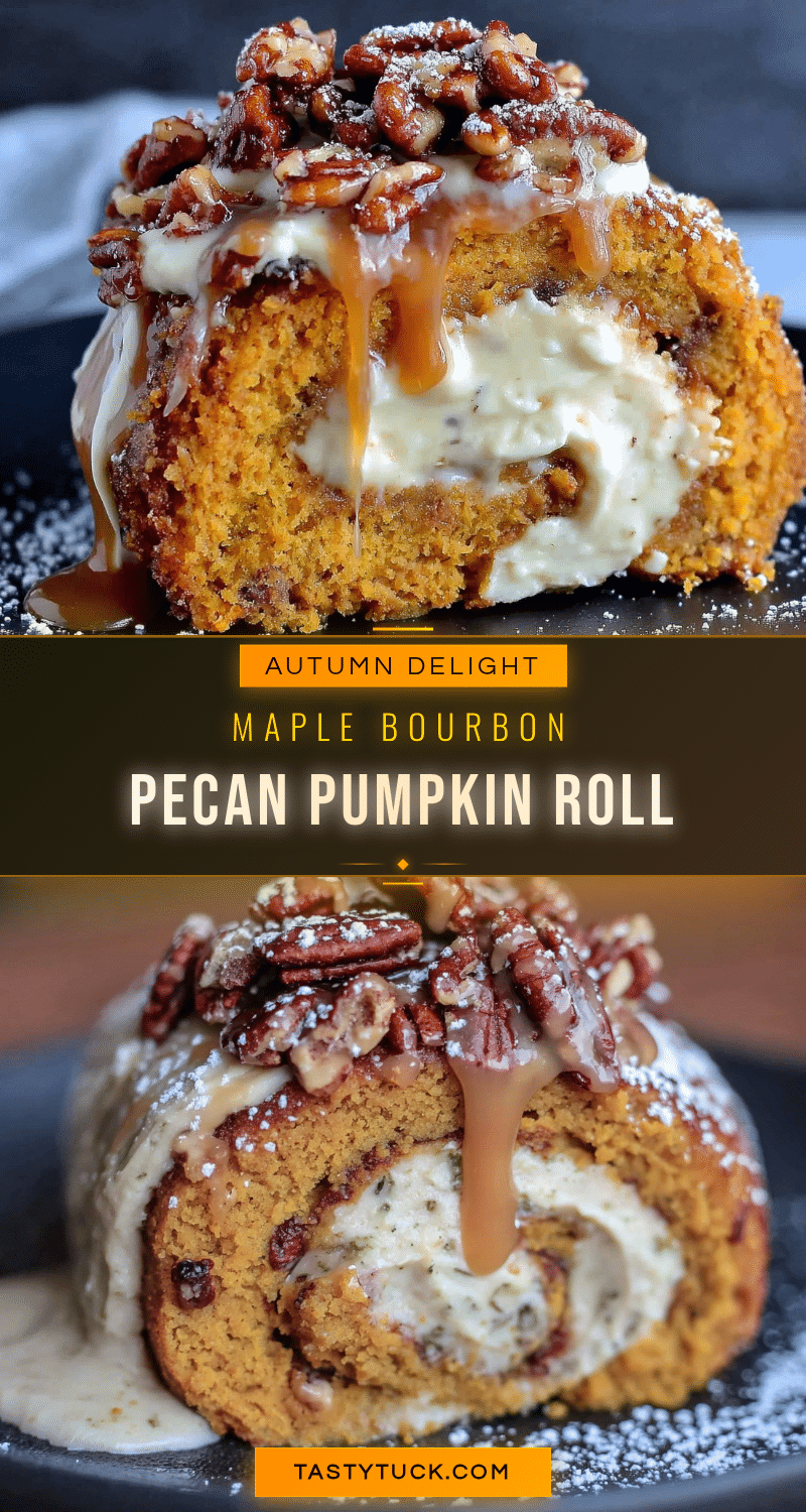 maple bourbon pecan pumpkin roll recipe
