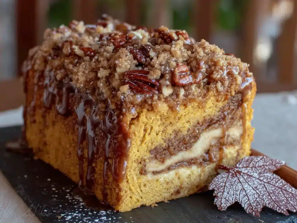 maple pumpkin coffee cake - featured image
