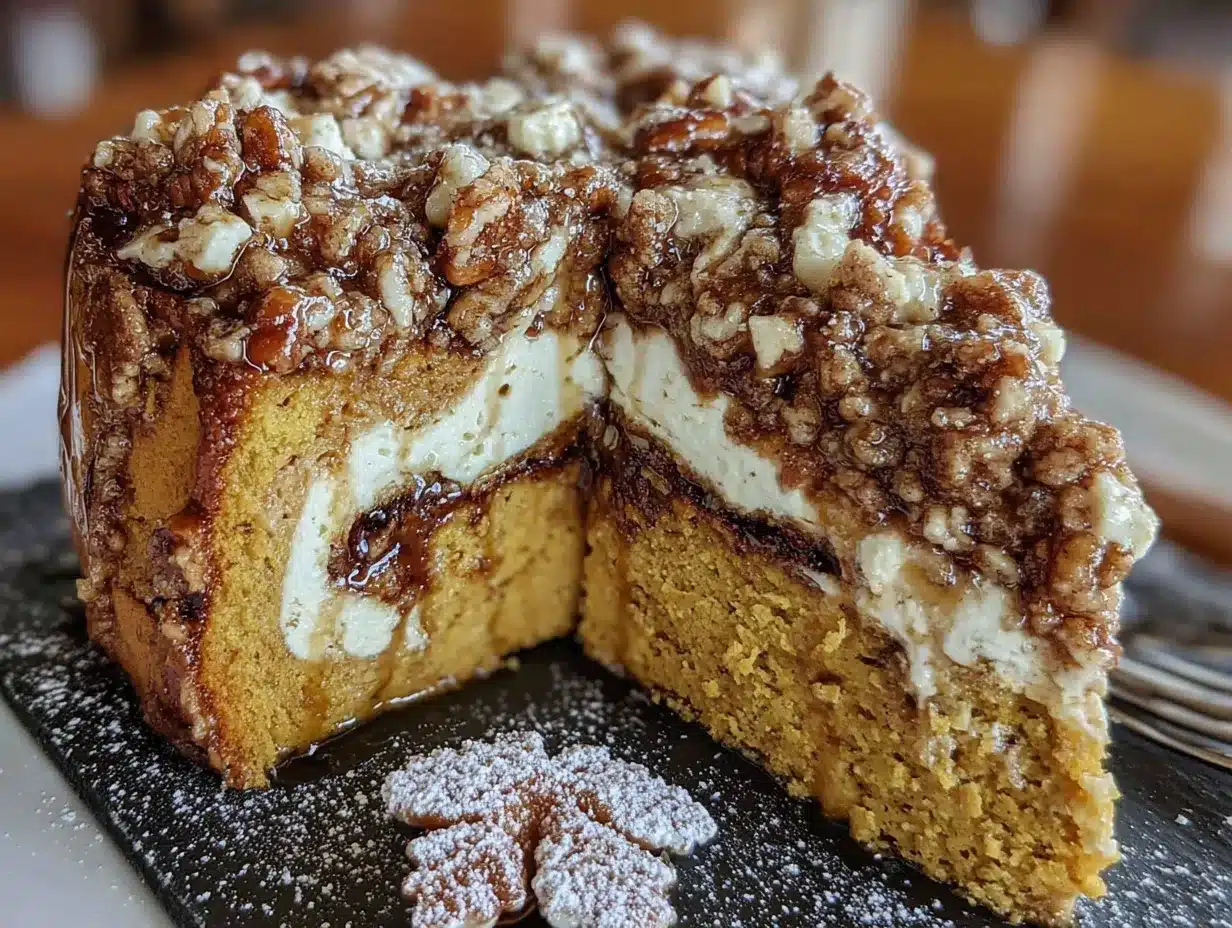 maple pumpkin coffee cake preparation steps