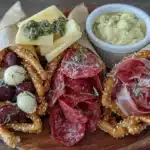mini football charcuterie cones - featured image
