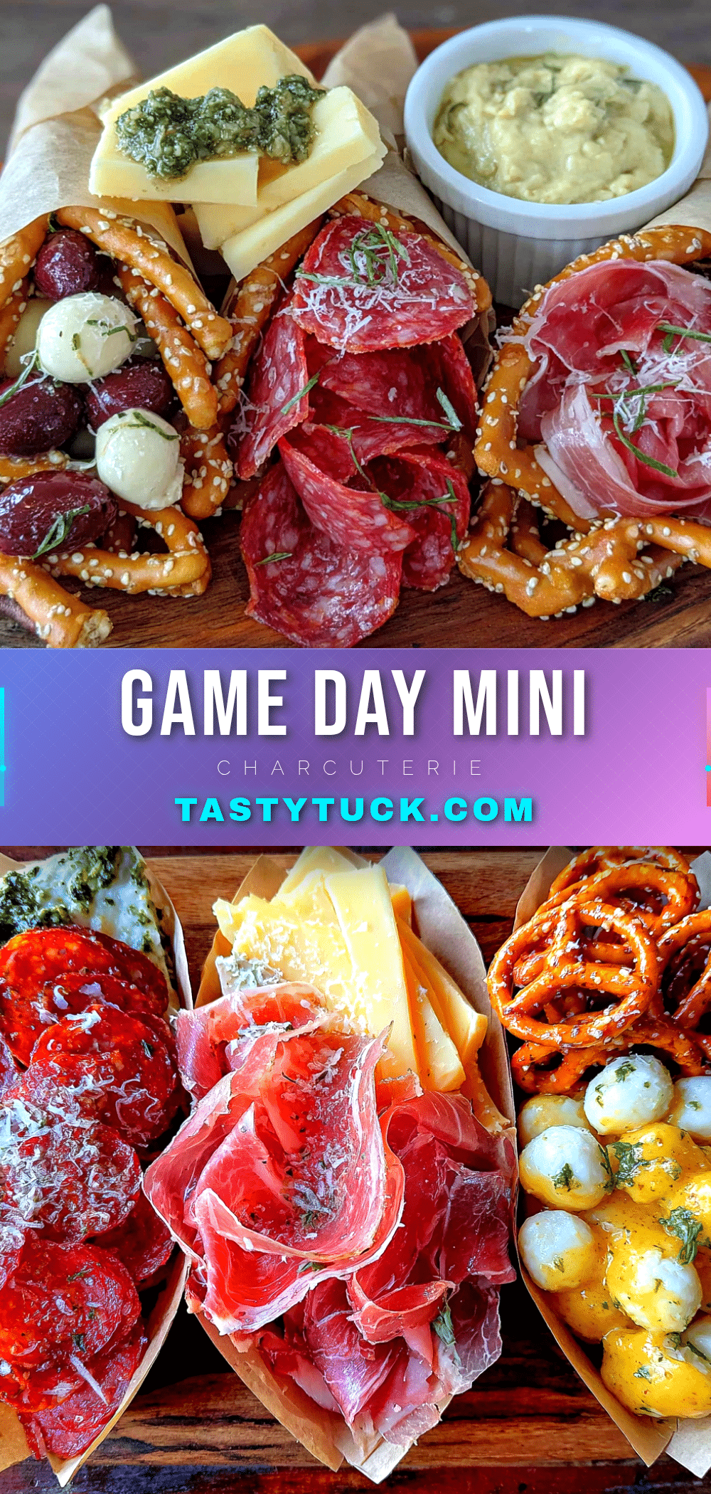 mini football charcuterie cones recipe