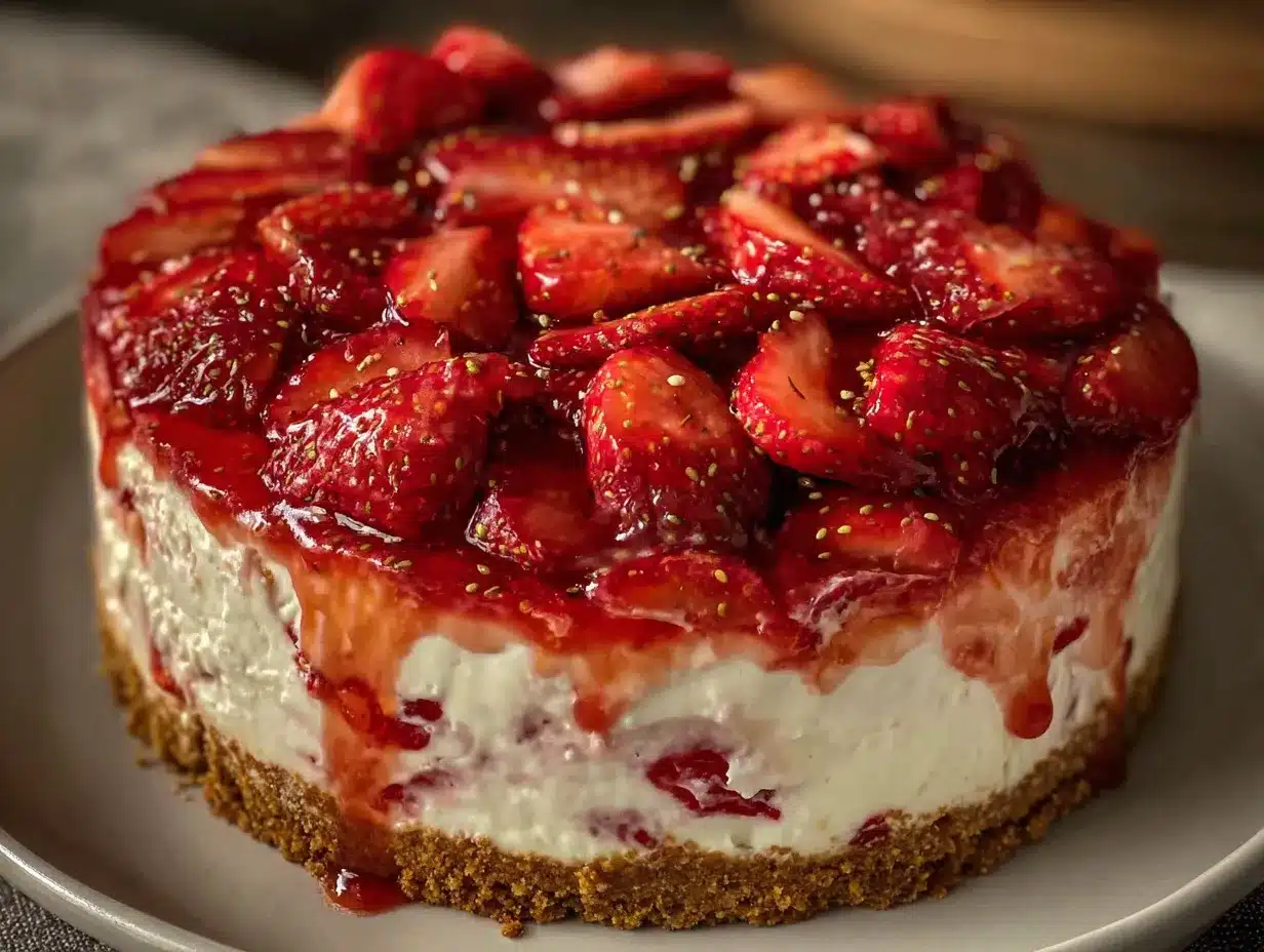 no-bake strawberry shortcake icebox cake preparation steps