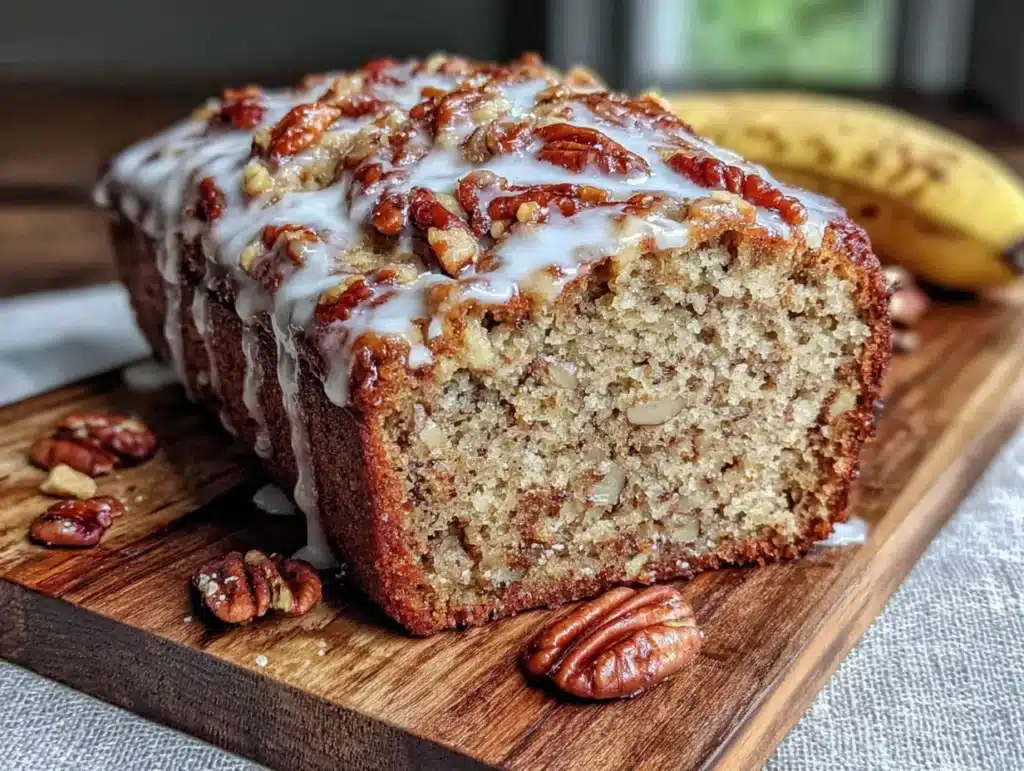 one-bowl banana bread with walnuts - featured image