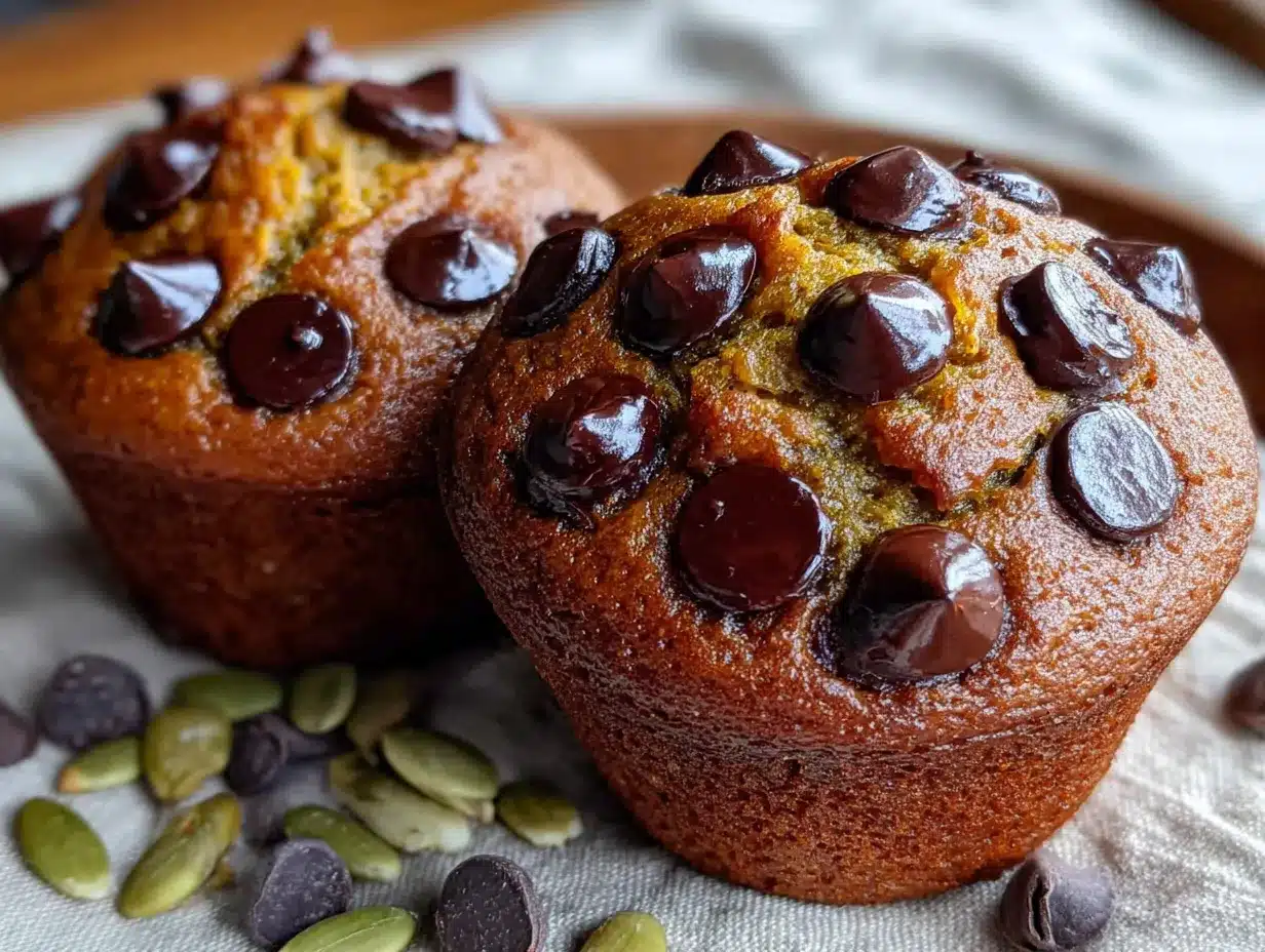 one bowl chocolate chip pumpkin muffins preparation steps