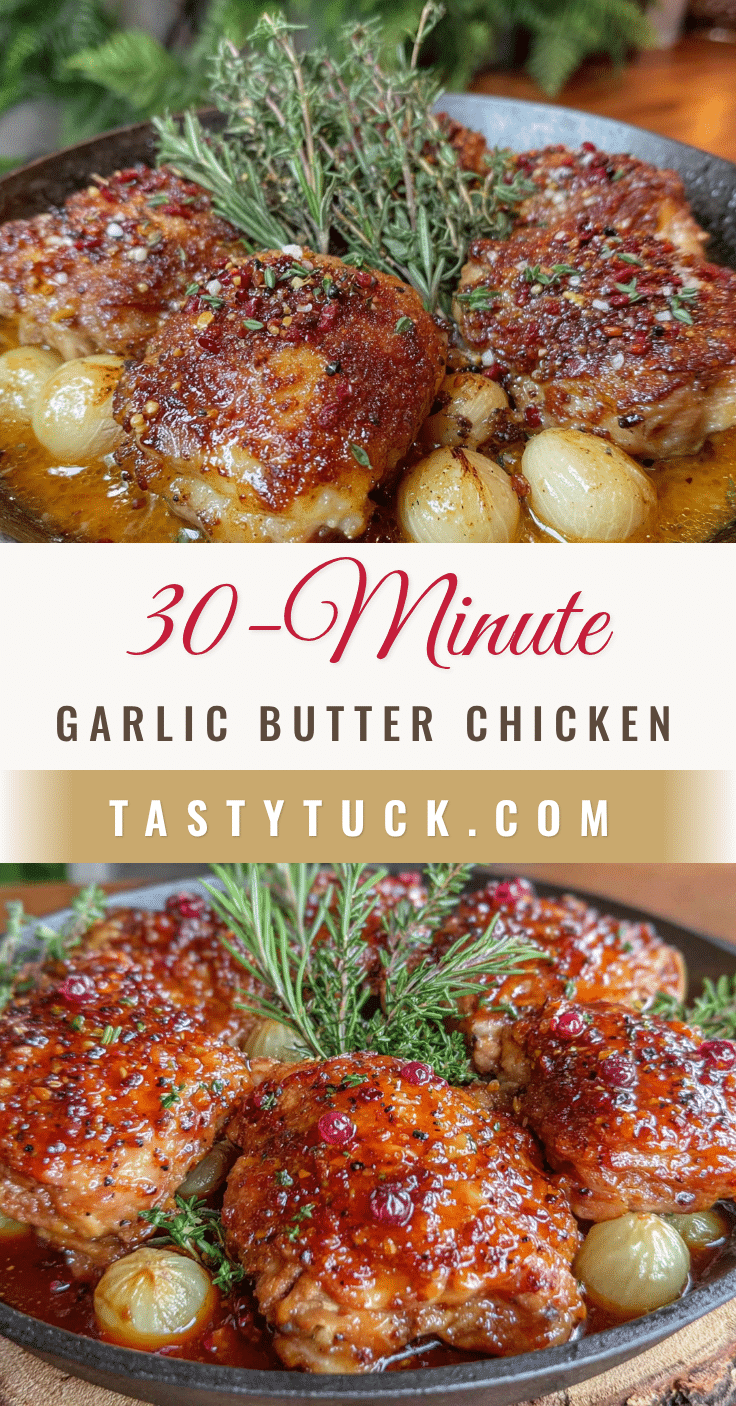 one-pan garlic butter chicken thighs recipe