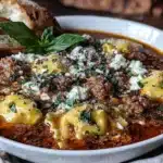 one-pot creamy lasagna soup with italian sausage - featured image